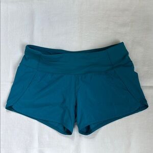 Lululemon Speed Up Mid-Rise Lined Short 4" Pacific Teal